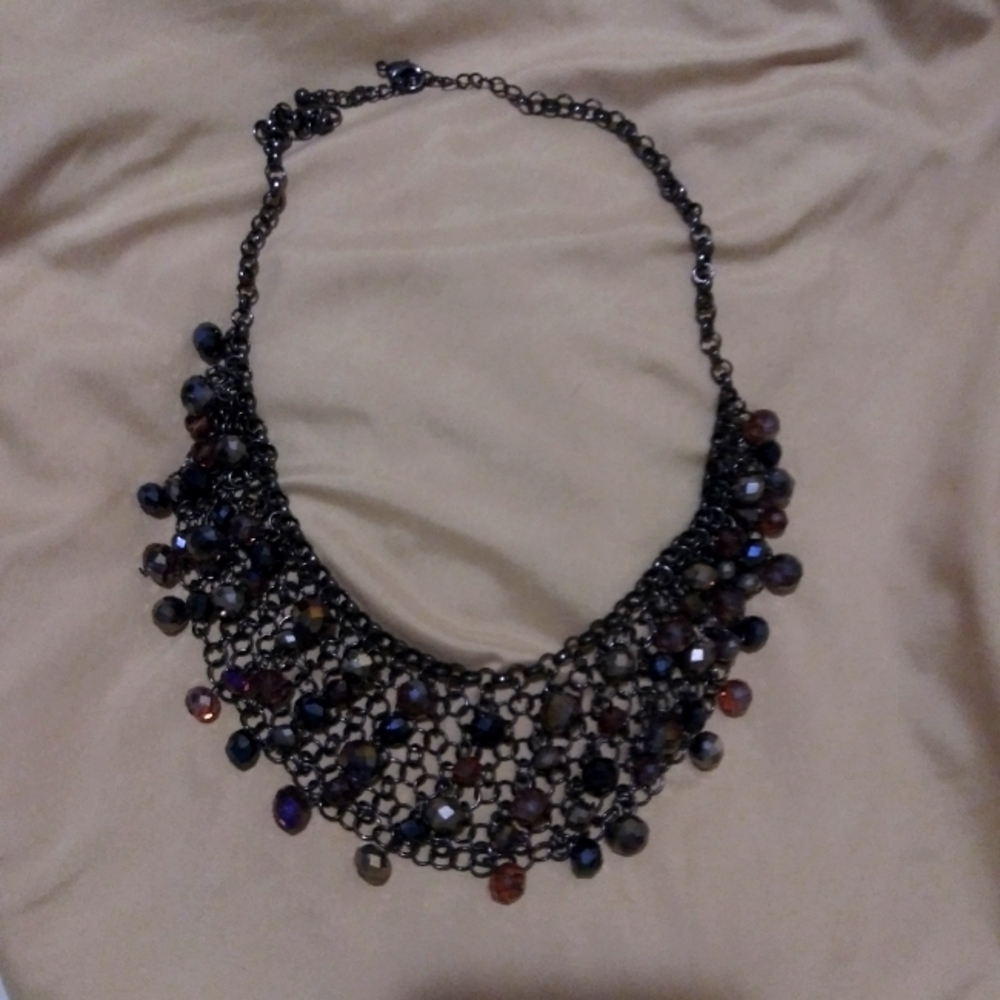 Stunning vintage august max amythist purple necklace